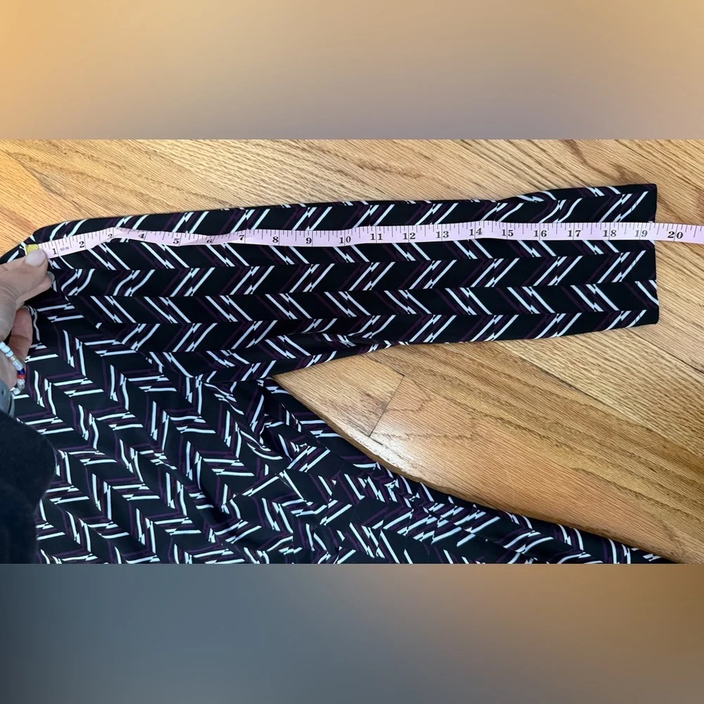 Ralph Lauren Womens Black Herringbone 3/4 Sleeve Jewel Neck dress 10 - Picture 3 of 5